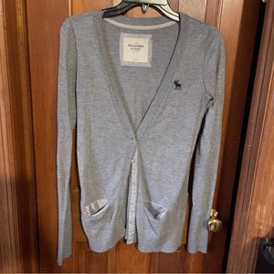 Gray Abercrombie and fitch cardigan